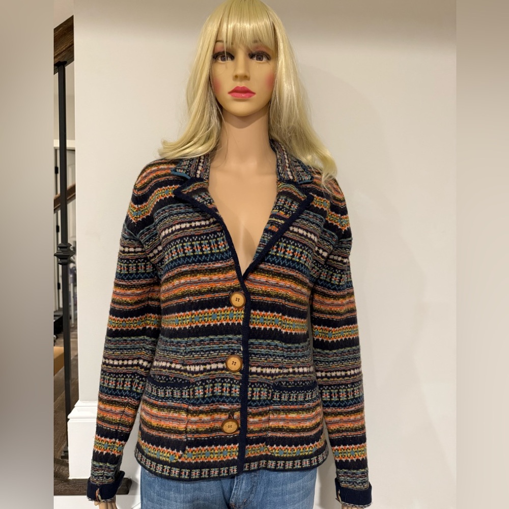 Anthropologie Sparrow Multicolor Striped Cardigan